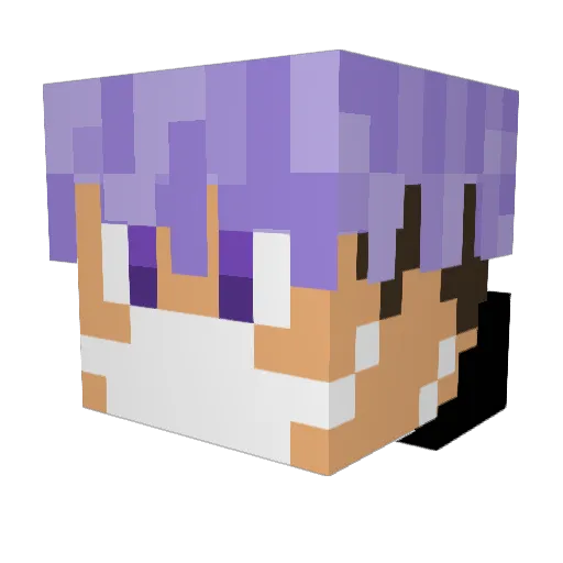 MexMerlin Minecraft avatar head, 3D render