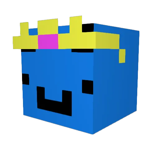 Mexago Minecraft avatar head, 3D render