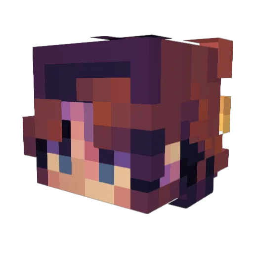 Mexelle Minecraft avatar head, 3D render