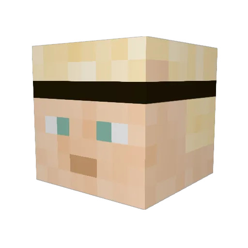 Mexiburr Minecraft avatar head, 3D render