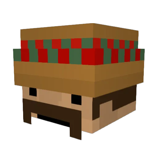 MexicanCIA Minecraft avatar head, 3D render