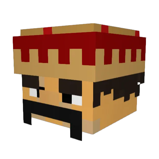 MexicanHomie Minecraft avatar head, 3D render