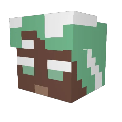 Mexico911 Minecraft avatar head, 3D render