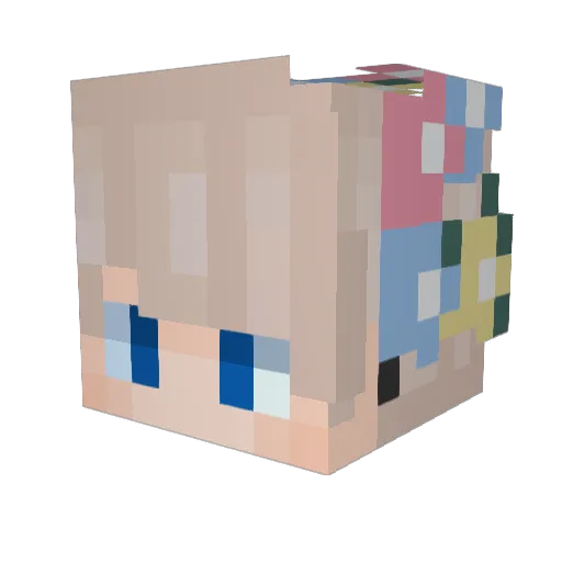 Mexii7 Minecraft avatar head, 3D render