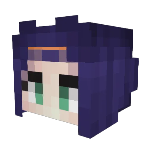 Mexists Minecraft avatar head, 3D render