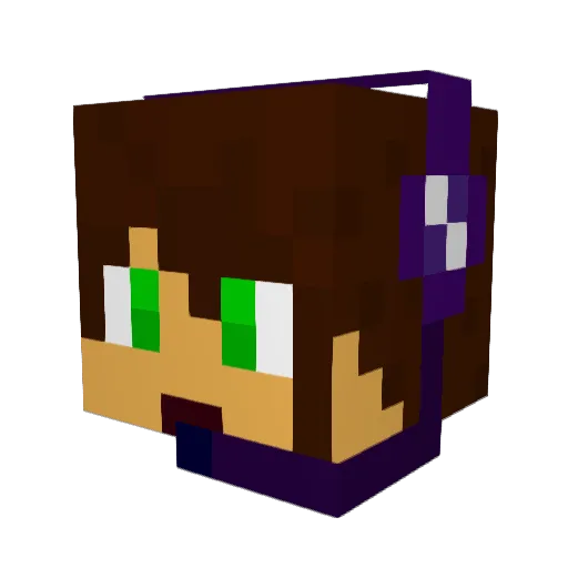 MexonShow Minecraft avatar head, 3D render