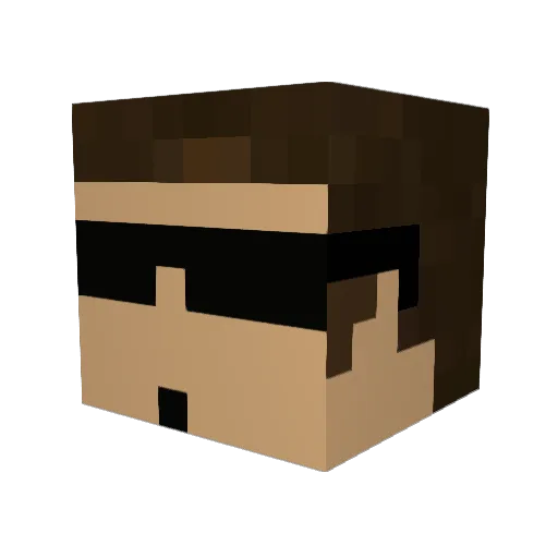 MexorExT Minecraft avatar head, 3D render