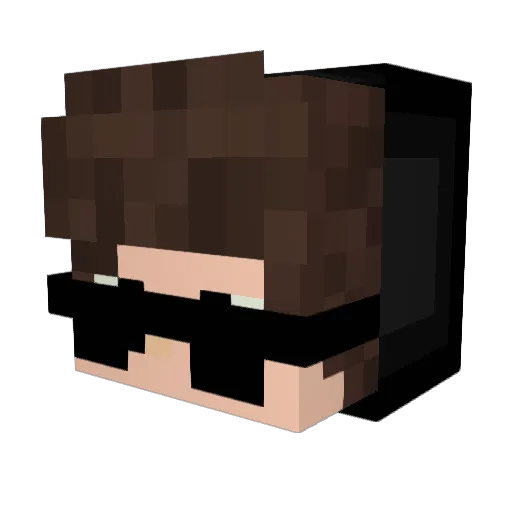 MexsGaming Minecraft avatar head, 3D render