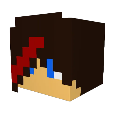 Mextol Minecraft avatar head, 3D render