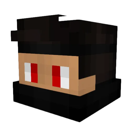 Mexxel Minecraft avatar head, 3D render