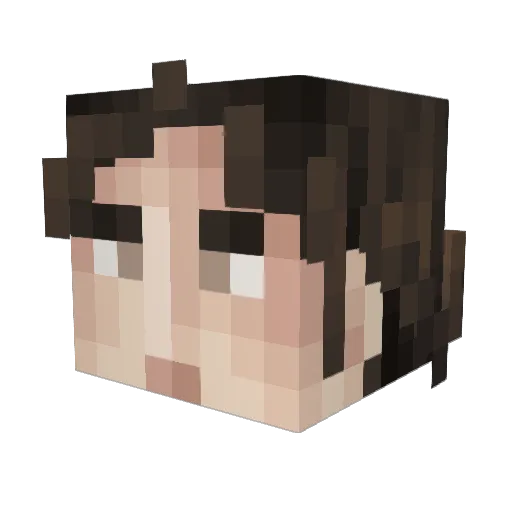 Mexy Minecraft avatar head, 3D render