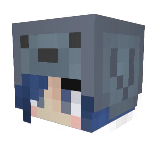 Meydak Minecraft avatar head, 3D render