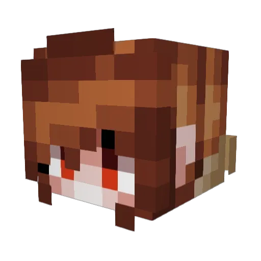 Meydali Minecraft avatar head, 3D render