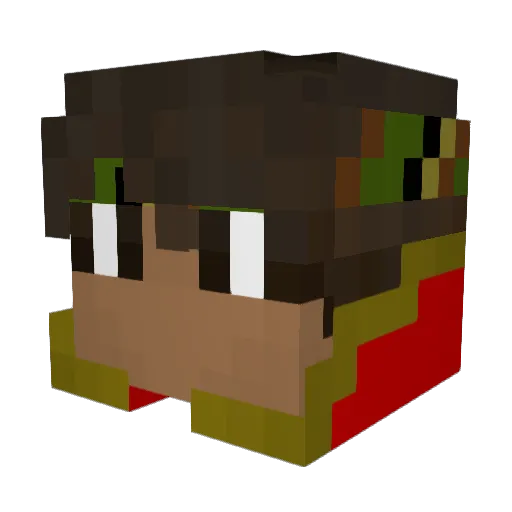 Meydrak Minecraft avatar head, 3D render