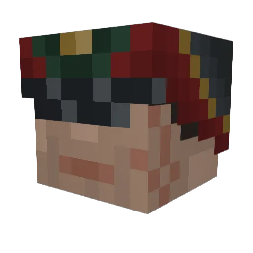 Meyerii Minecraft avatar head, 3D render