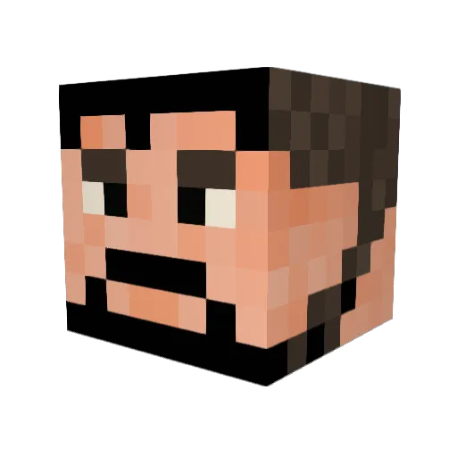 Meyerscheeee Minecraft avatar head, 3D render