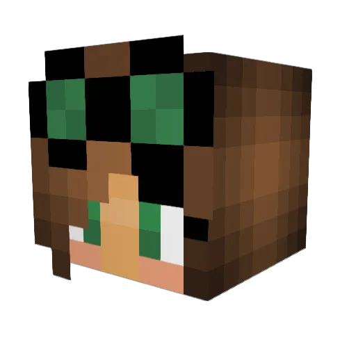 Meyfell Minecraft avatar head, 3D render