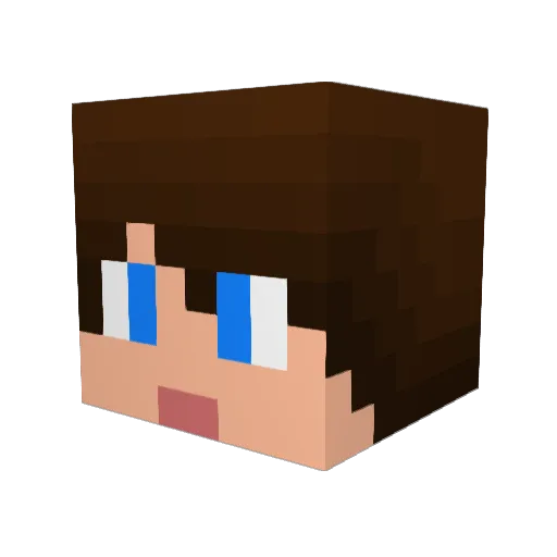 Meykro Minecraft avatar head, 3D render