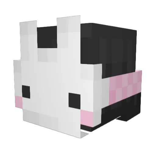 Meynia Minecraft avatar head, 3D render