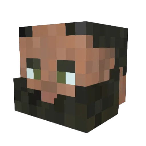 Meynos Minecraft avatar head, 3D render