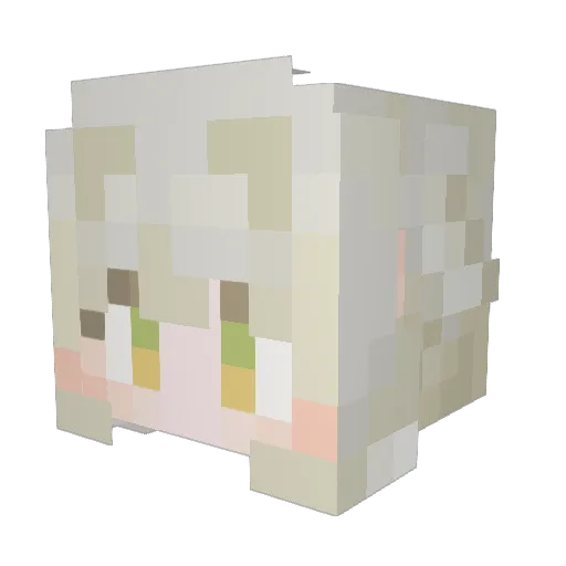 Meyoneise Minecraft avatar head, 3D render