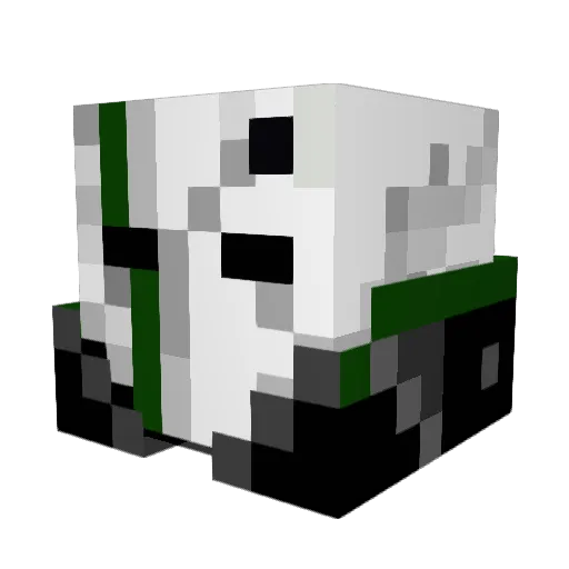 Meyotl Minecraft avatar head, 3D render