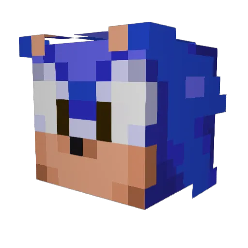 Meystic Minecraft avatar head, 3D render