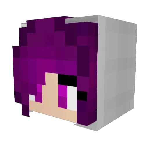 Meyuki Minecraft avatar head, 3D render