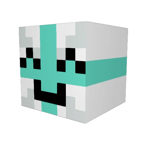 Meyyya Minecraft avatar head, 3D render