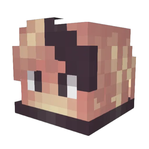 MeyzikAut Minecraft avatar head, 3D render