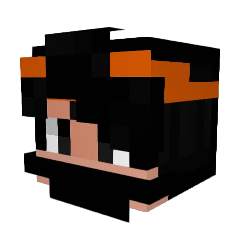 Meza5 Minecraft avatar head, 3D render