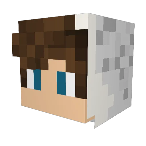 MezaSDV Minecraft avatar head, 3D render