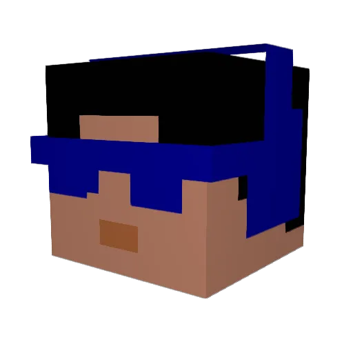 Mezah0 Minecraft avatar head, 3D render