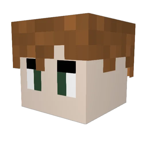 Mezger Minecraft avatar head, 3D render
