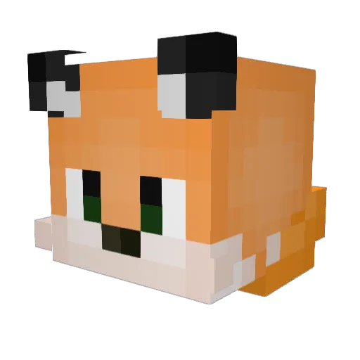 Mezinn Minecraft avatar head, 3D render