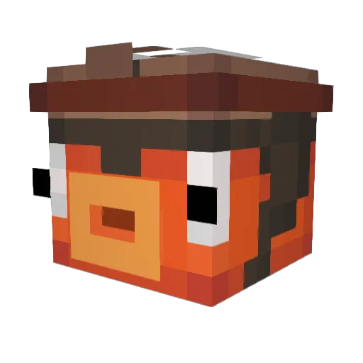 Mezioneogenesis Minecraft avatar head, 3D render