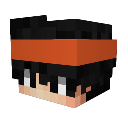 Meziu_ Minecraft avatar head, 3D render