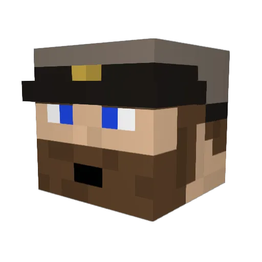 Mezmer1 Minecraft avatar head, 3D render