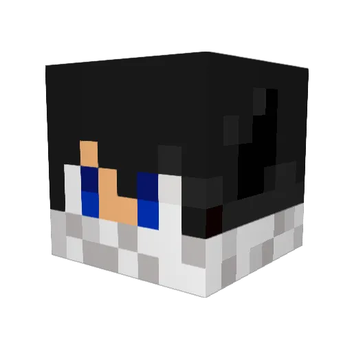 Mezmered Minecraft avatar head, 3D render