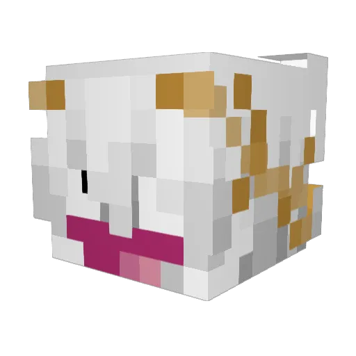 Mezmuri Minecraft avatar head, 3D render