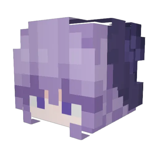 Mezunah Minecraft avatar head, 3D render