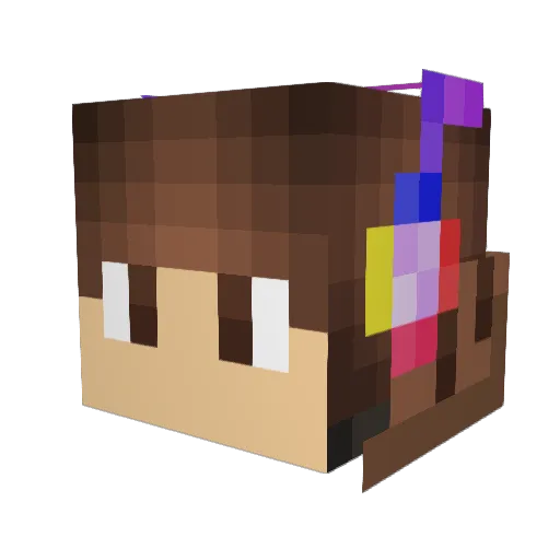 MezyPez Minecraft avatar head, 3D render