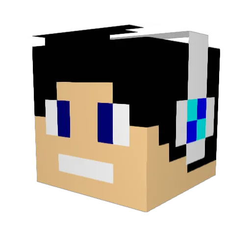 Mezyyy Minecraft avatar head, 3D render