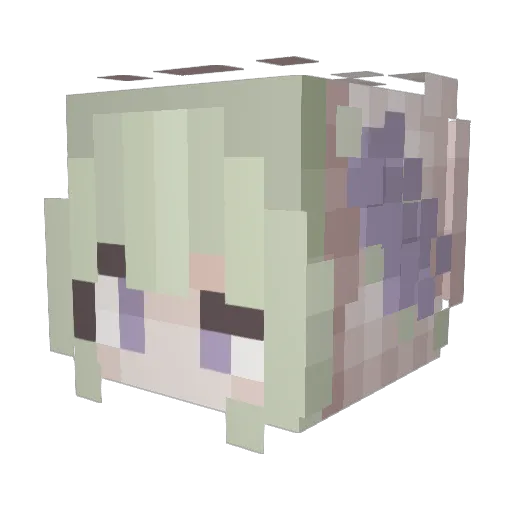 Mezzetinn Minecraft avatar head, 3D render
