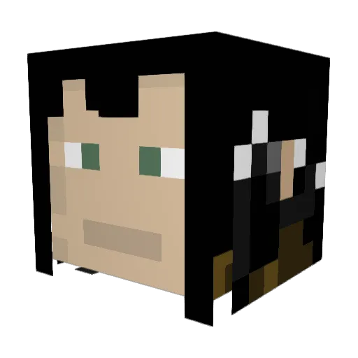 Mezzezo Minecraft avatar head, 3D render