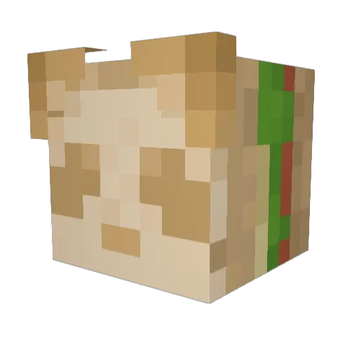 MezzyFace Minecraft avatar head, 3D render
