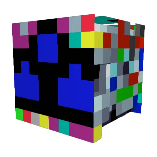 Mffagam1ng Minecraft avatar head, 3D render
