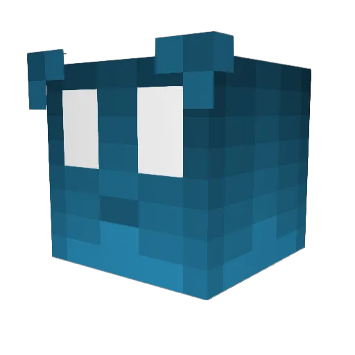 Mfolio Minecraft avatar head, 3D render