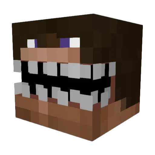 Mfumu Minecraft avatar head, 3D render