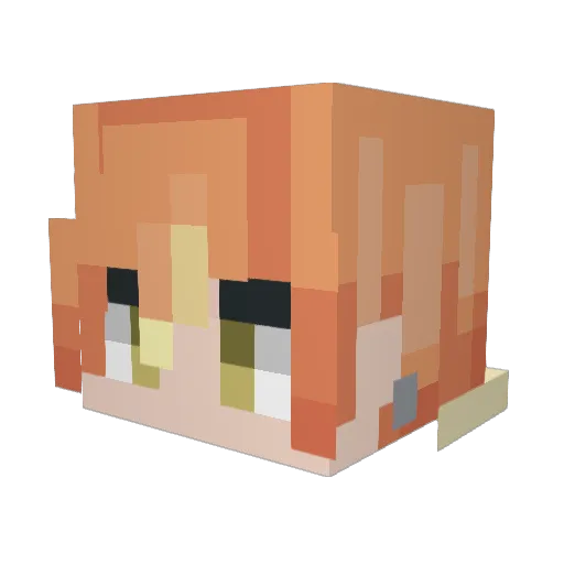 MfyAsahina Minecraft avatar head, 3D render